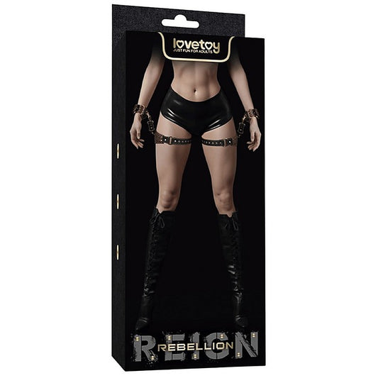 PU Leather BDSM Thigh Cuffs Set by Lovetoy - Cuffs And Restraints