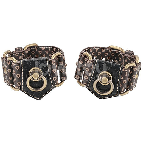Premium PU Leather BDSM Thigh Cuffs Set by Lovetoy - Cuffs And Restraints