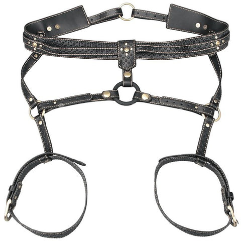 Faux Leather Full Body Bondage Harness by Lovetoy - Cuffs And Restraints