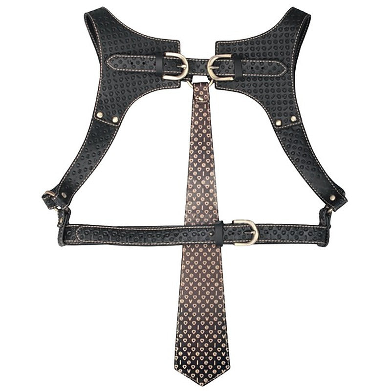 Faux Leather Full Body Bondage Harness by Lovetoy - Cuffs And Restraints