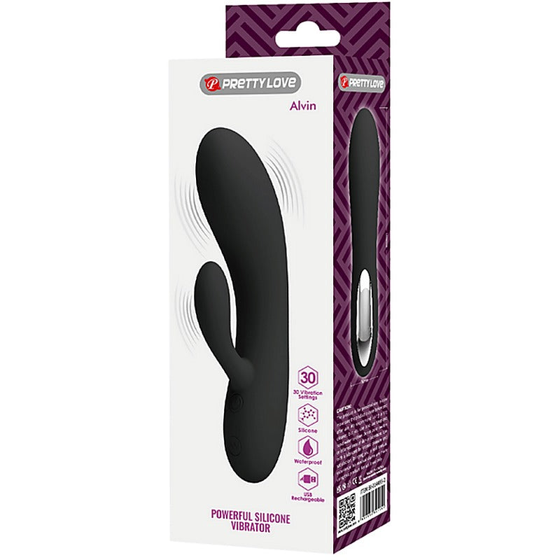 Alvin Rechargeable Silicone Rabbit Massager by Baile - Rabbit Vibrators