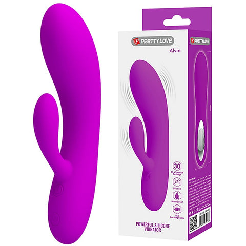 Alvin Rechargeable Silicone Rabbit Massager by Baile - Rabbit Vibrators