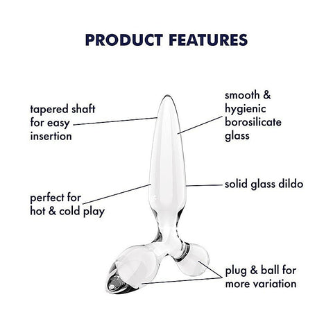 Triple Crystal 2 Glass 3-in-1 Anal Plug by Satisfyer - Butt Plugs