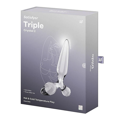Triple Crystal 2 Glass 3-in-1 Anal Plug by Satisfyer - Butt Plugs