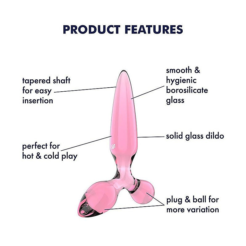 Triple Crystal 2 Glass 3-in-1 Anal Plug by Satisfyer - Butt Plugs