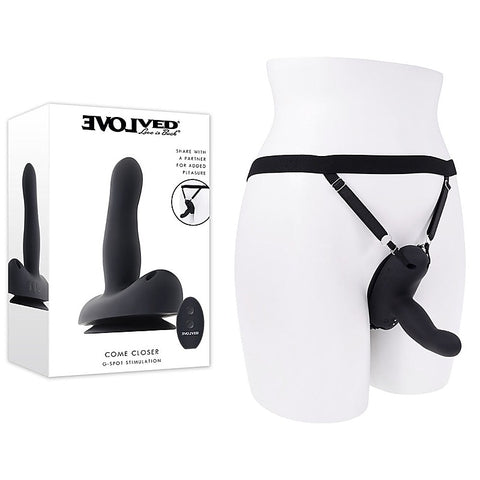 Come Closer Vibrating Strap-On with Remote by Evolved - Strap On Sextoys