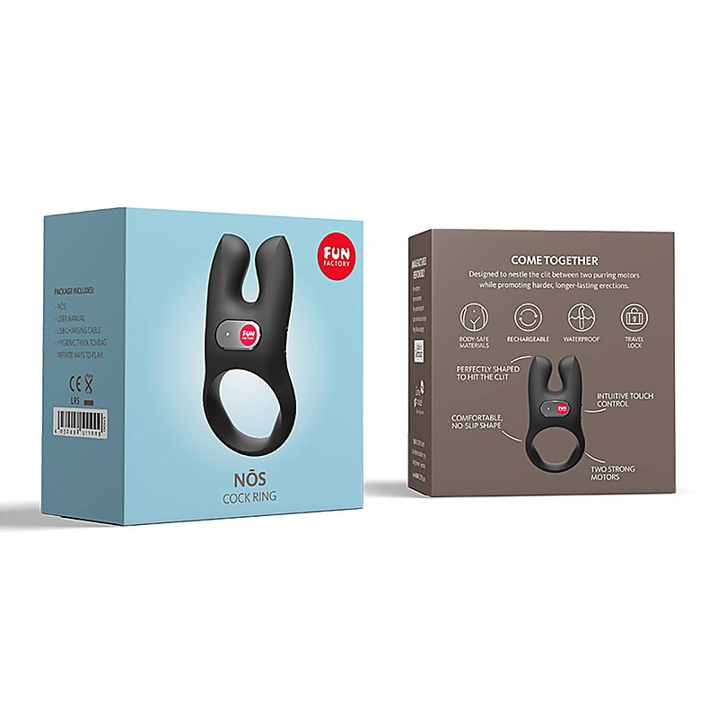 NOS Rechargeable Vibrating Silicone Cock Ring by Fun Factory - Vibrating Cock Rings