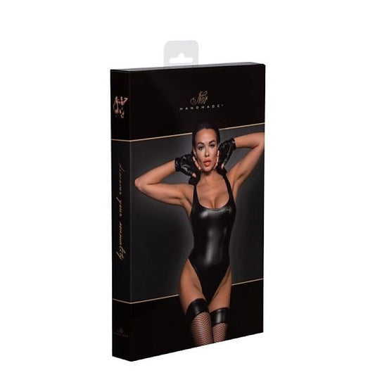 Power Wetlook Bodysuit w/ High Cut Leg by Noir Handmade - Her Fetish