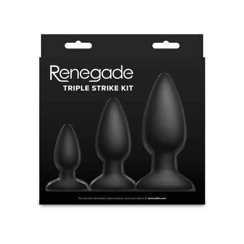 NS Novelties Renegade Triple Strike Butt Plugs Set of 3 - Butt Plugs