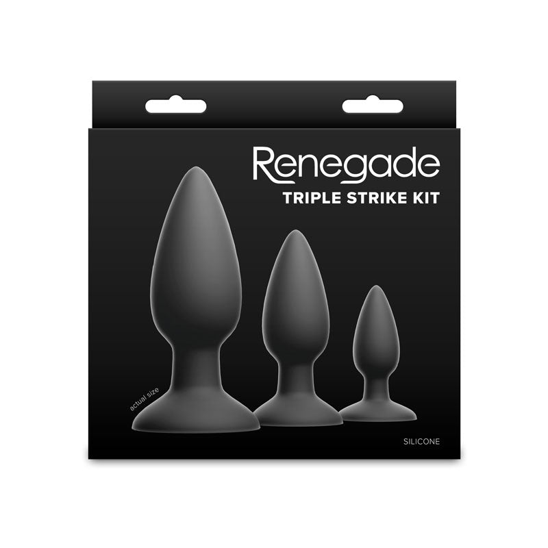 NS Novelties Renegade Triple Strike Butt Plugs Set of 3 - - Butt Plugs