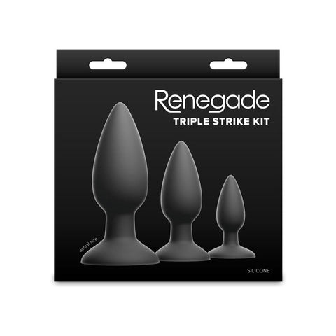 NS Novelties Renegade Triple Strike Butt Plugs Set of 3 - Butt Plugs