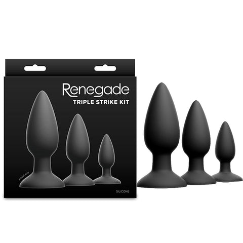 NS Novelties Renegade Triple Strike Butt Plugs Set of 3 - Butt Plugs