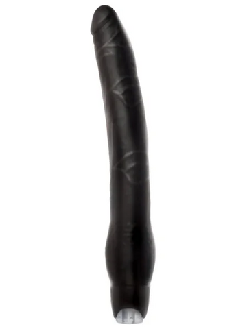NS Novelties Renegade Monster Meat Supersized Vibrating Dildo Black 30.5cm Dual Motors - Vibrating Dildos