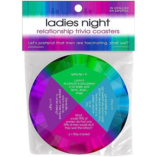 Ladies Night Trivia Coasters by Kheper Games - Bachelorette and Bucks
