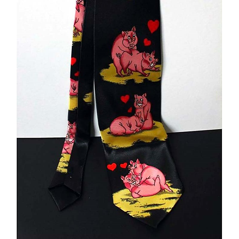 Premium Naughty Pig Neck Tie by Hua Novelties - Fancy Dress Ups