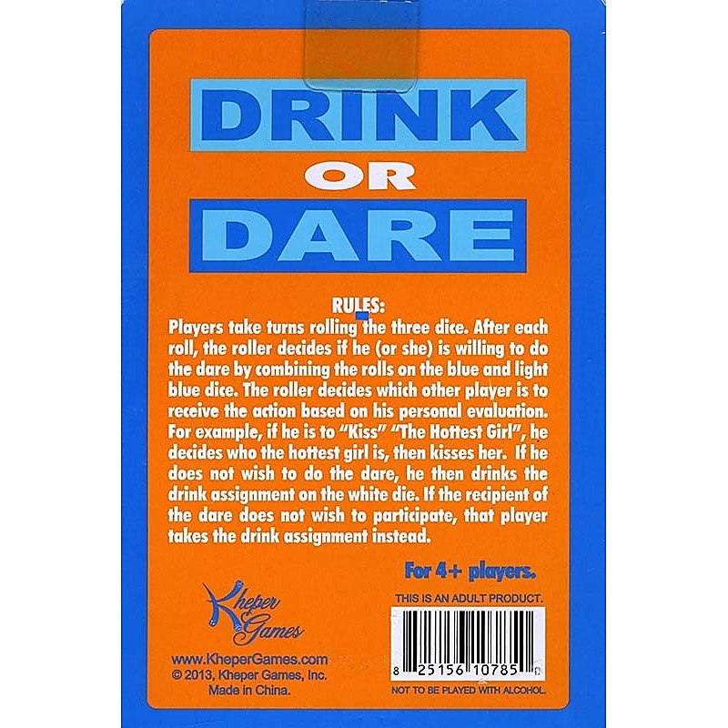 Drink Or Dare Dice by Kheper Games - Sex Games, Coupons and Tricks