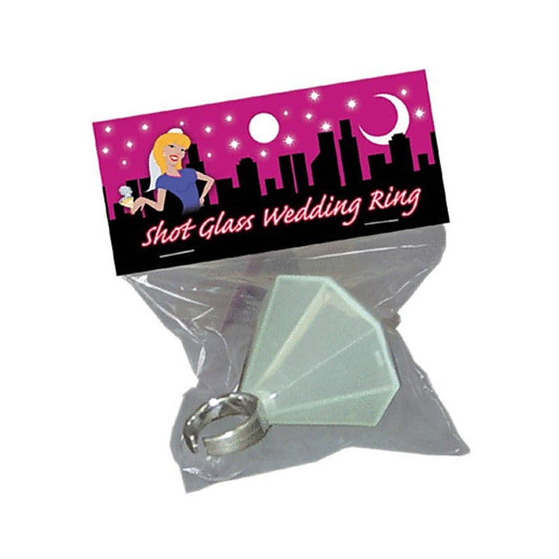 Kheper Games Shot Glass Wedding Ring Drinking Accessory - Bachelorette and Bucks