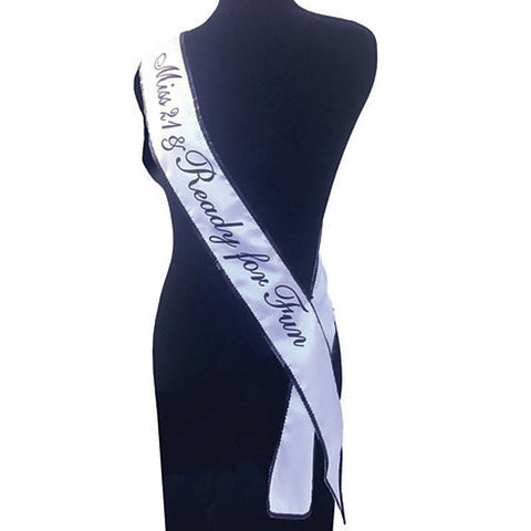 Miss 21 & Ready For Fun Sash by Little Genie - Party Gifts and Novelties