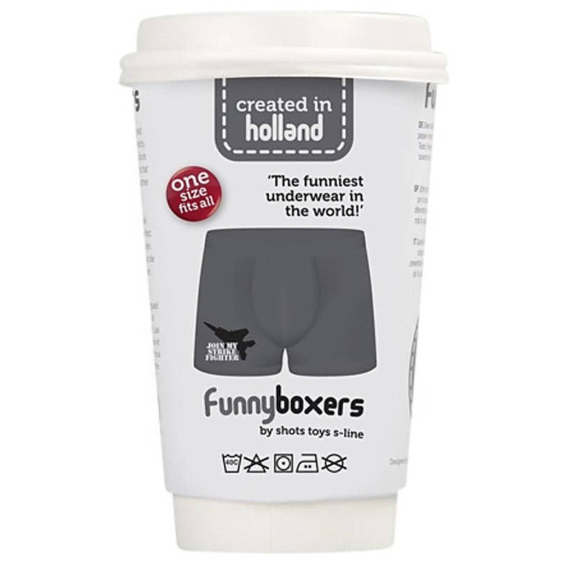 S-Line Funny Boxers Join My Strike Fighter by Shots Toys - Jocks and G-Strings