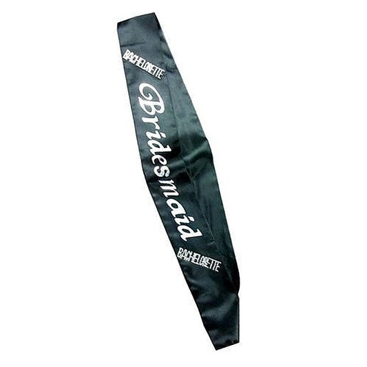Black Bridesmaid Sash by Pipedream Products - Bachelorette and Bucks