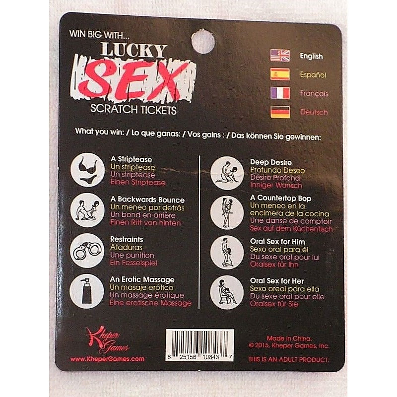 Lucky Sex Scratch Tickets by Kheper Games - Sex Games, Coupons and Tricks