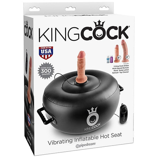 King Cock Vibrating Inflatable Dildo Hot Seat - Sex Machines