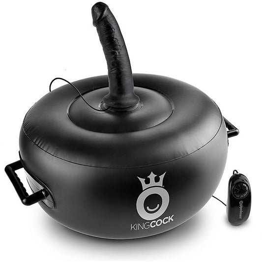 King Cock Deluxe Vibrating Inflatable Dildo Seat - Sex Machines