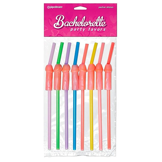 Bachelorette Party Penis Shape Pecker Straws by Pipedream - Sex Games, Coupons and Tricks