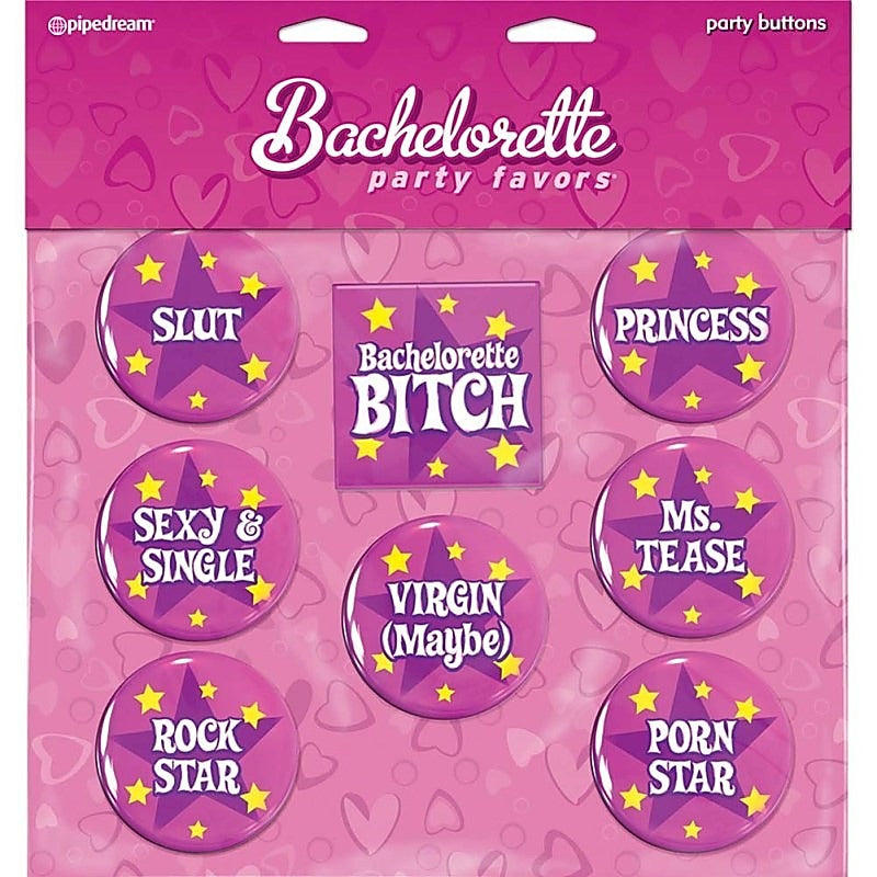 Premium Bachelorette Party Favors Party Buttons - Sex Games, Coupons and Tricks