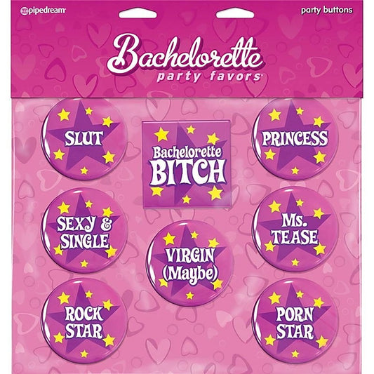 Bachelorette Party Favors Party Buttons - Sex Games, Coupons and Tricks