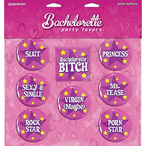 Premium Bachelorette Party Favors Party Buttons - Sex Games, Coupons and Tricks
