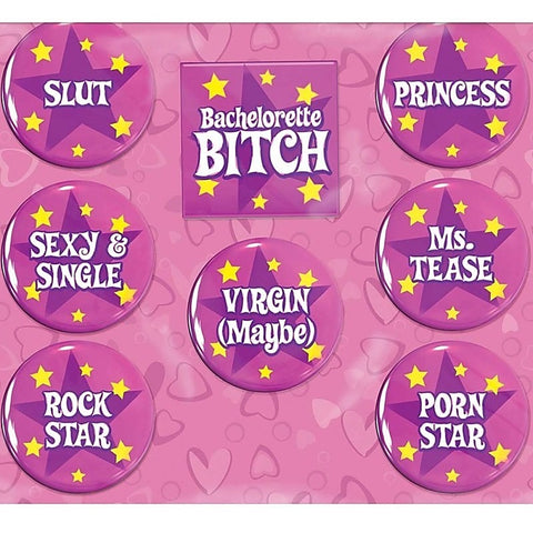 Premium Bachelorette Party Favors Party Buttons - Sex Games, Coupons and Tricks