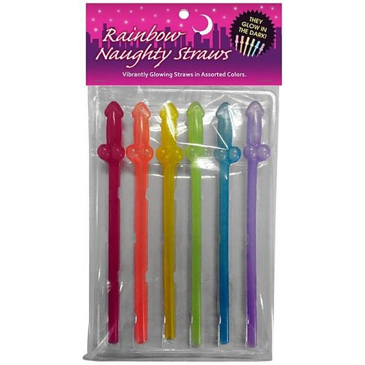 Glow in the Dark Rainbow Naughty Straws by Kheper Games - Sex Games, Coupons and Tricks
