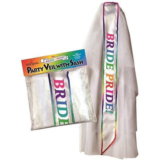 Bride Pride Veil with Sash by Little Genie - Fancy Dress Ups