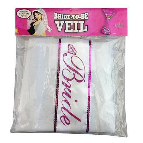Bride-To-Be Veil White and Pink by Little Genie - Fancy Dress Ups