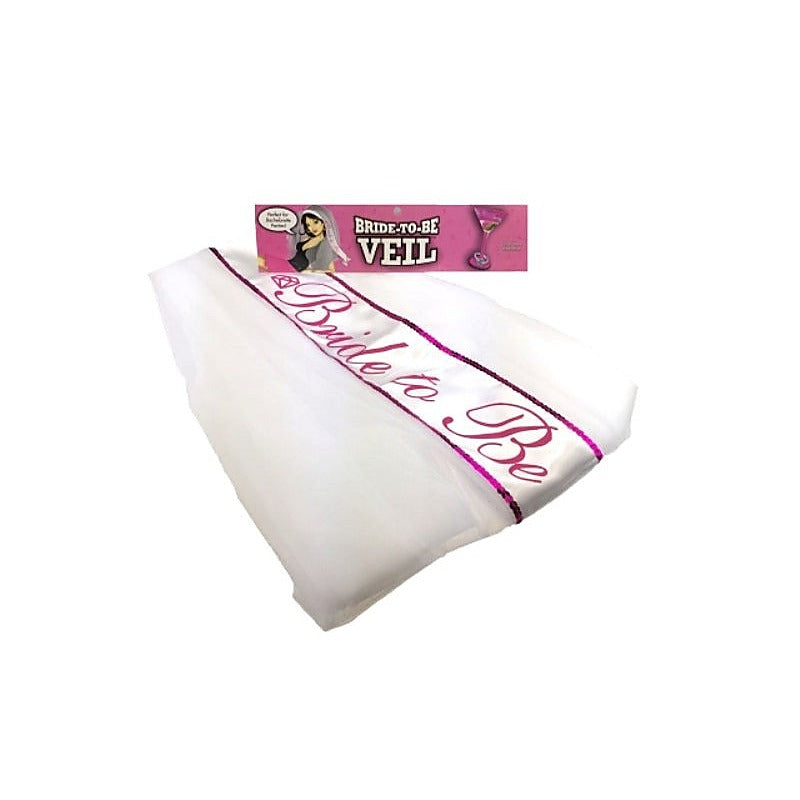 Bride-To-Be Veil White and Pink by Little Genie - Fancy Dress Ups