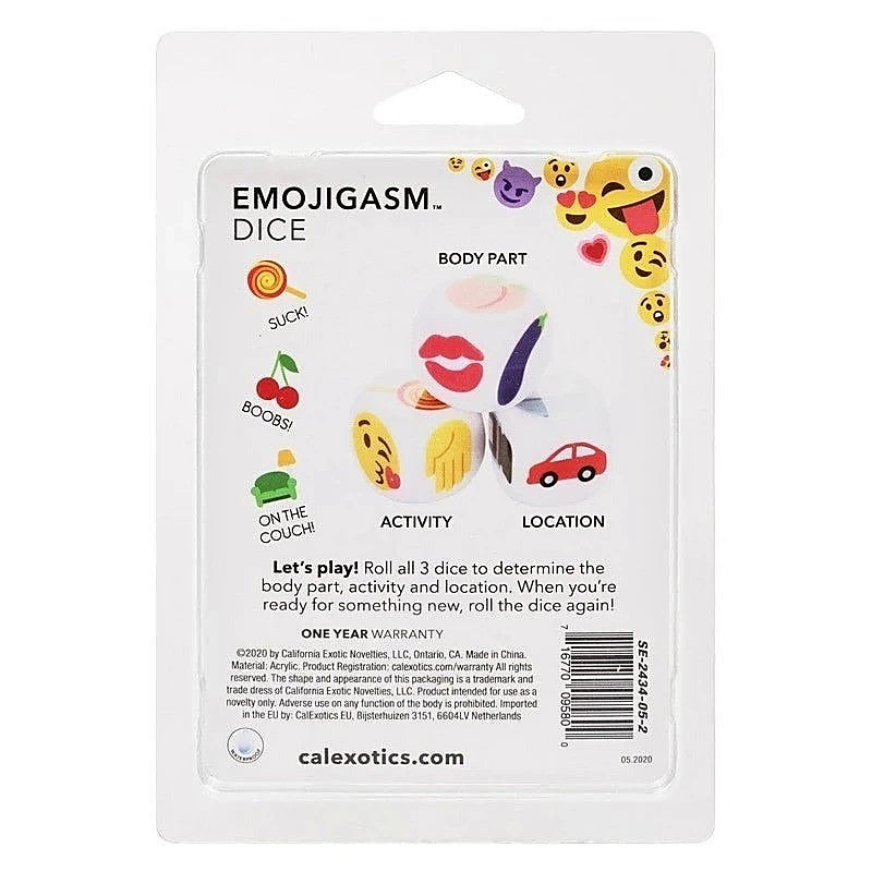 California Exotics Emojigasm Dice Adult Games with Waterproof Design - Sex Games, Coupons and Tricks