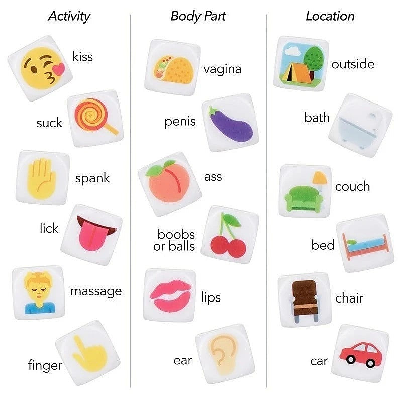 California Exotics Emojigasm Dice Adult Games with Waterproof Design - Sex Games, Coupons and Tricks