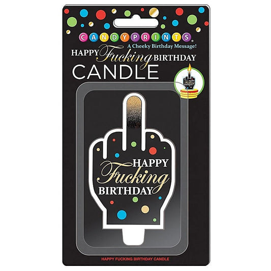 Happy Fucking Birthday Fu Finger Candle by Little Genie - Sex Games, Coupons and Tricks