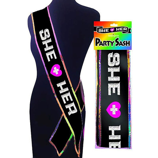She + Her Party Sash by Little Genie - Sex Games, Coupons and Tricks
