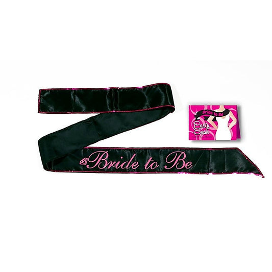 Bride-To-Be Sash Black by Little Genie - Fancy Dress Ups