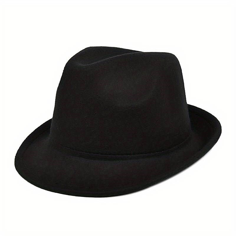 Rolled Brim Canvas Fedora by BDStyle - Fancy Dress Ups