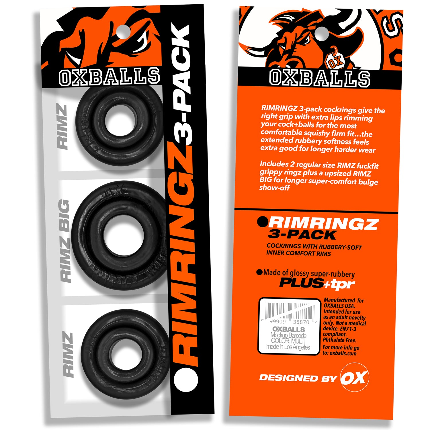 Oxballs Rimringz Multi Size 3 Pack Cock Rings - Cock Ring Sets