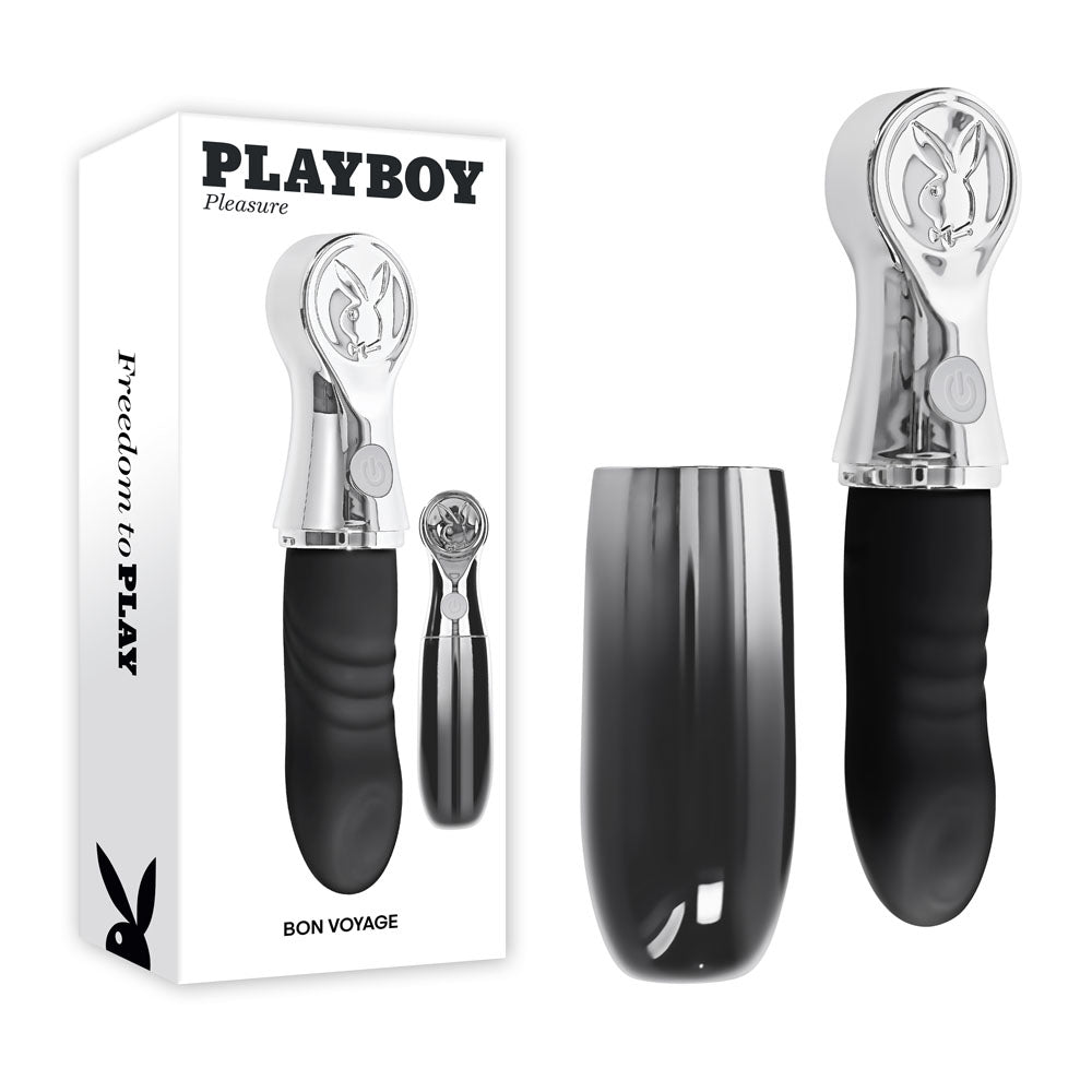 Playboy Pleasure BON VOYAGE Rechargeable Tapping Vibrator - Personal Massagers
