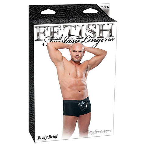 Fetish Fantasy Men's Beefy Briefs With Built-In Cock Ring - Mens Briefs And Boxers