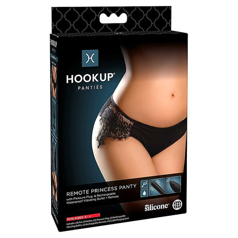 HOOKUP Remote Princess Panty With Vaginal Plug by Pipedream - G-Strings, Panties and Shorts