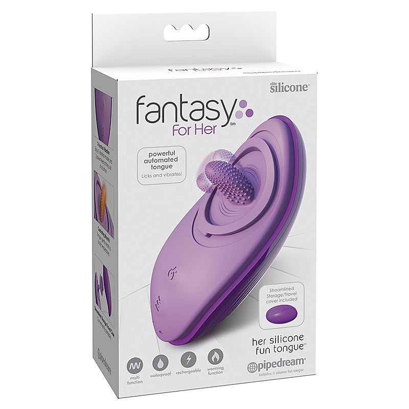 Fantasy For Her Silicone Fun Tongue Clitoral Vibrator - Clit Ticklers and Pulsators