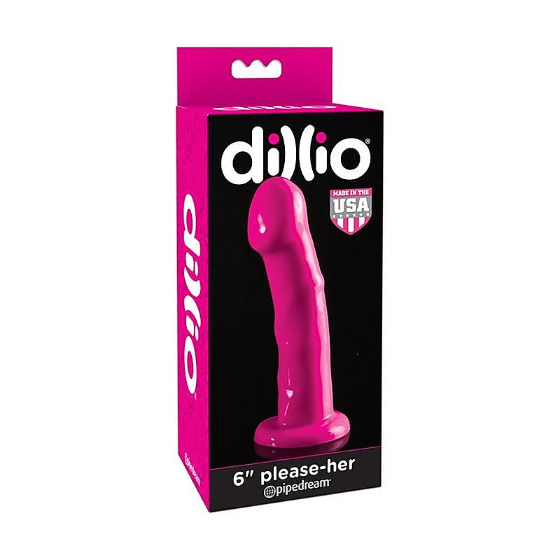 Dillio 6 Inch Please-Her Suction Cup Dildo - Realistic Dildos