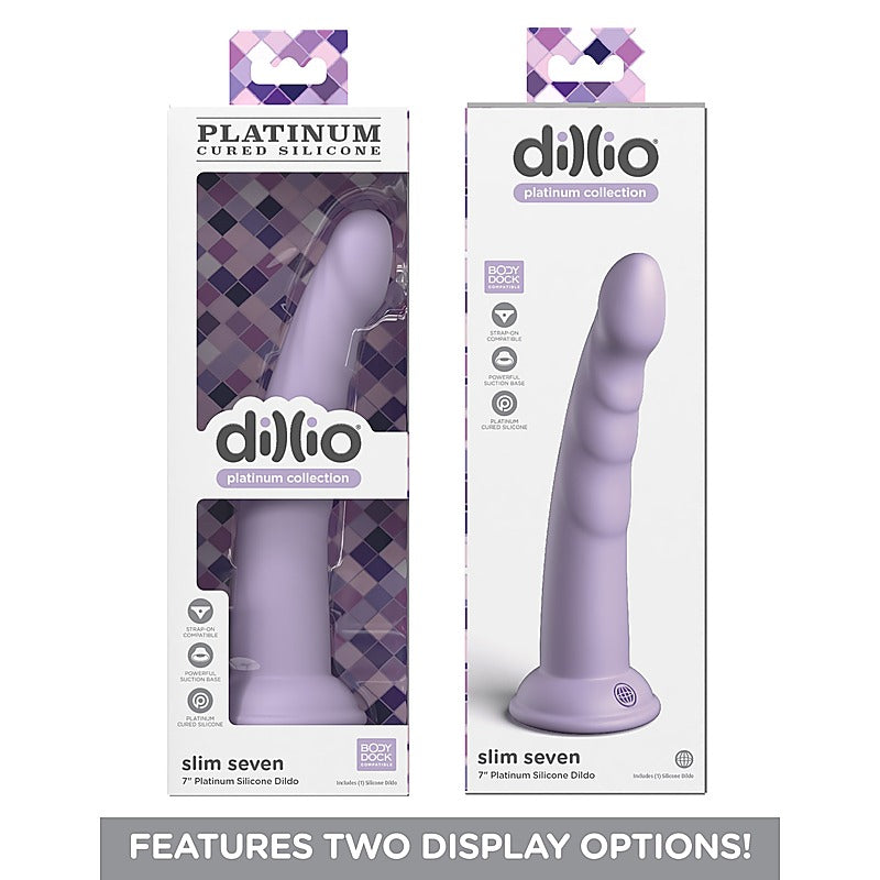 Dillio Platinum Slim Seven 7 Inch Strap-On Dildo - Realistic Dildos