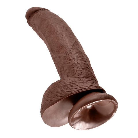 King Cock 9 Inch Suction Cup Realistic Dong with Balls - Realistic Dildos